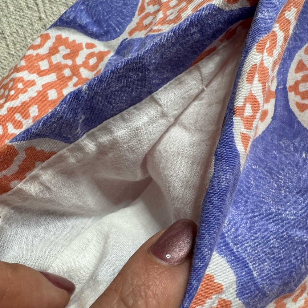 Roller Rabbit Fabiola Blue Orange Tile Print Mini Dress S - Picture 7 of 7